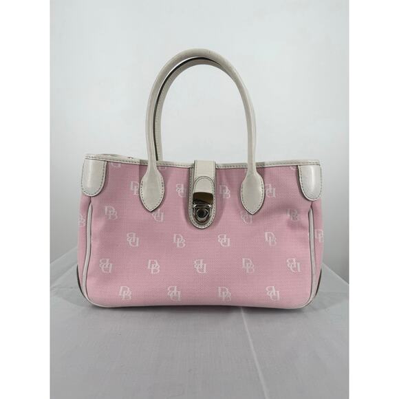 Vintage Dooney & Bourke Signature Canvas and Leather Satchel - Picture 1 of 13